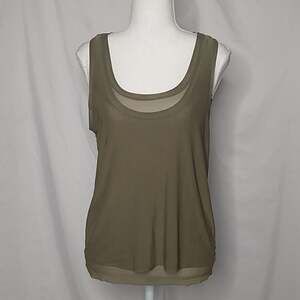 Reserved Women's Double Layer Mesh Tank Top Olive